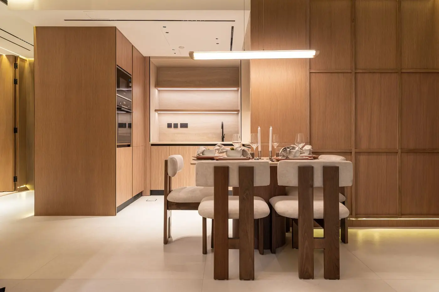 Custom kitchen with island and dining area