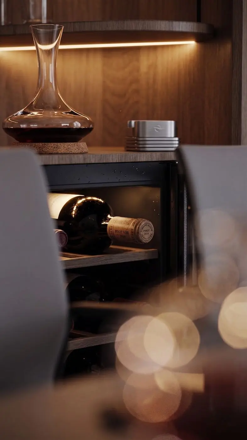 Wine display joinery detail
